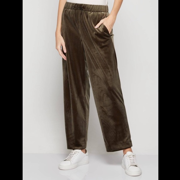 GAP Green Velvet Lounge Drawstring Pants S - Picture 1 of 9